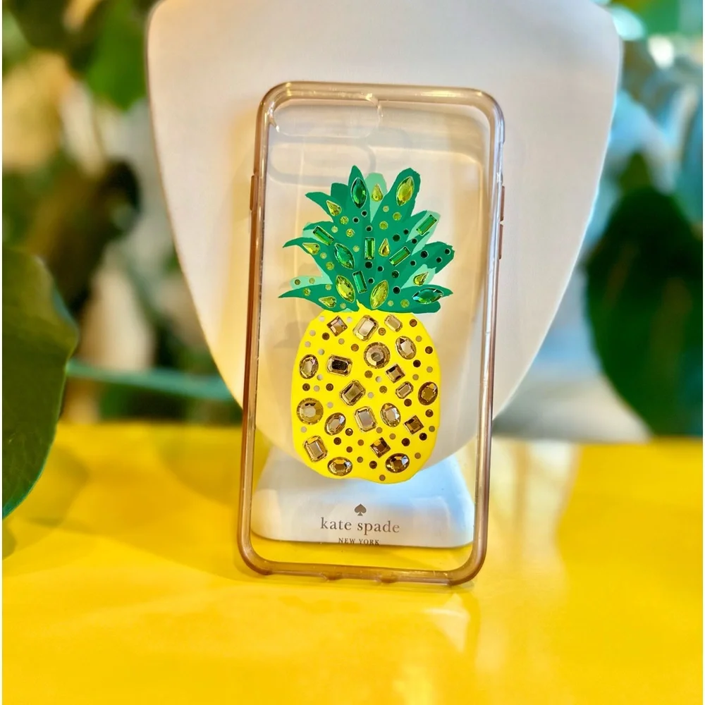 Kate Spade New York Jeweled Pineapple & Clear Apple 8+ Plus Mobile Phone Cover